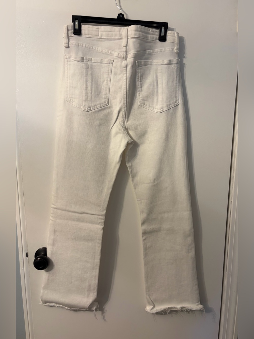 Rag and bone White High-Rise Straight Crop Jeans